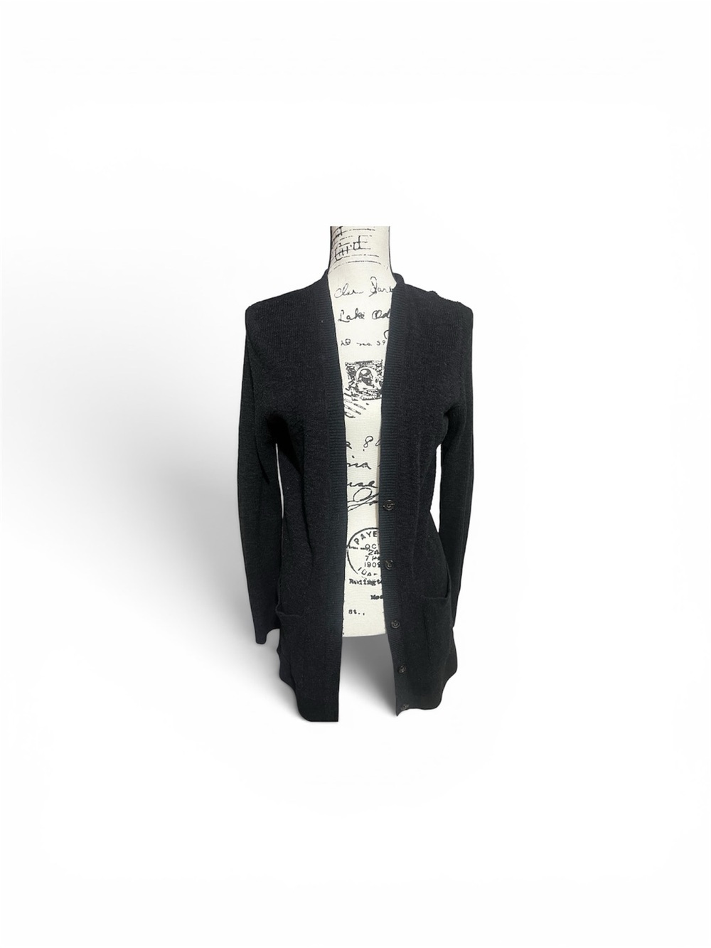 Abercrombie & fitch charcoal gray button cardigan  pockets costal old money